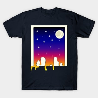 Dripping Polaroid Twilight Sky T-Shirt